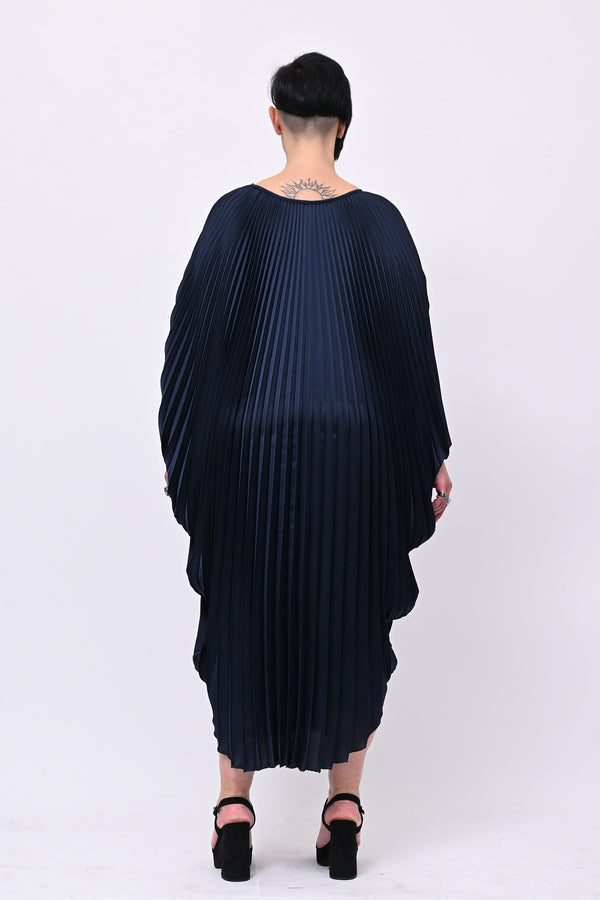 Caftano plisse over - Blu
