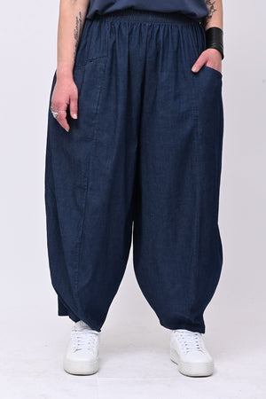 Pantabaloon chambray - Blu scuro