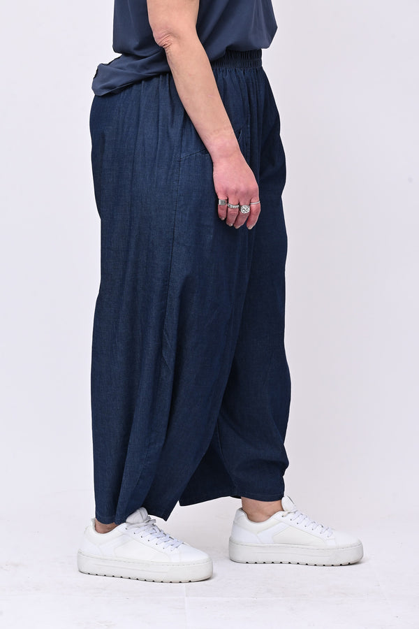 Pantabaloon chambray - Blu scuro
