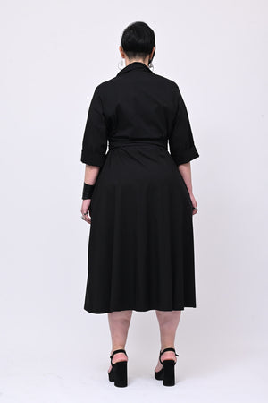 Abito incrocio bengalina over- Nero