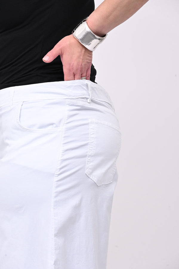 Jeans cotone palazzone - Bianco