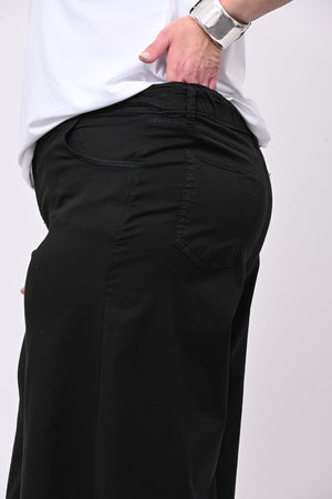 Jeans cotone palazzone - Nero