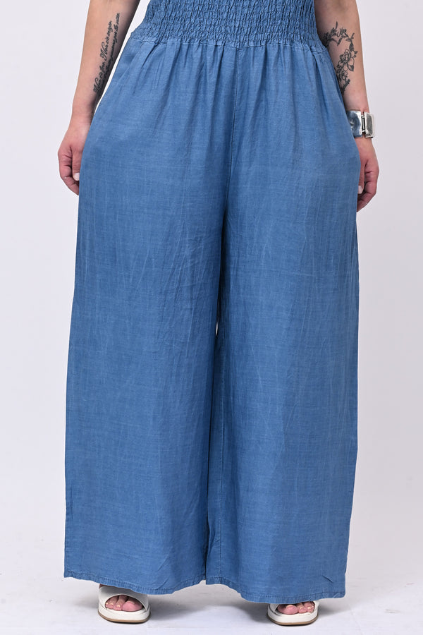 Jumpsuite chambrie fascia - Jeans medio