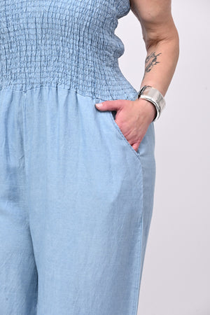 Jumpsuite chambrie fascia - Jeans chiaro