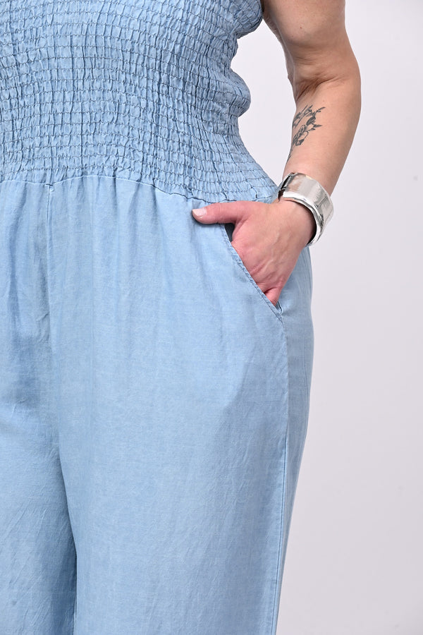 Jumpsuite chambrie fascia - Jeans chiaro