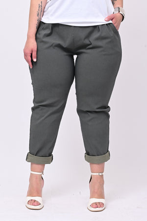Pantalone bengalina over - Grigio piombo