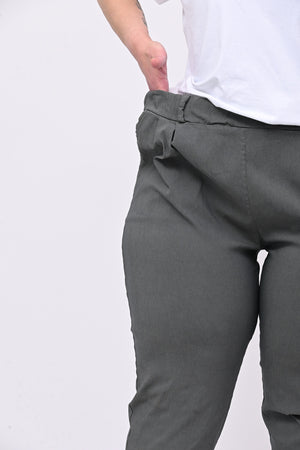Pantalone bengalina over - Grigio piombo