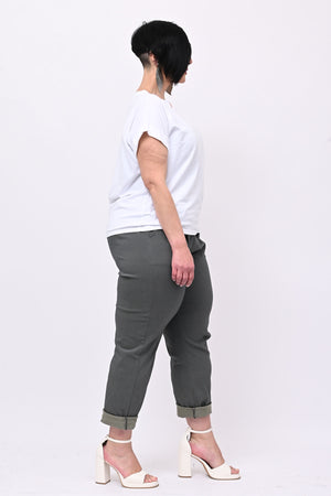 Pantalone bengalina over - Grigio piombo