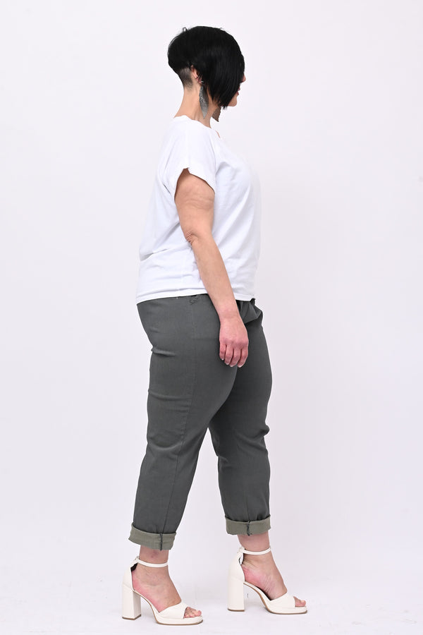 Pantalone bengalina over - Grigio piombo