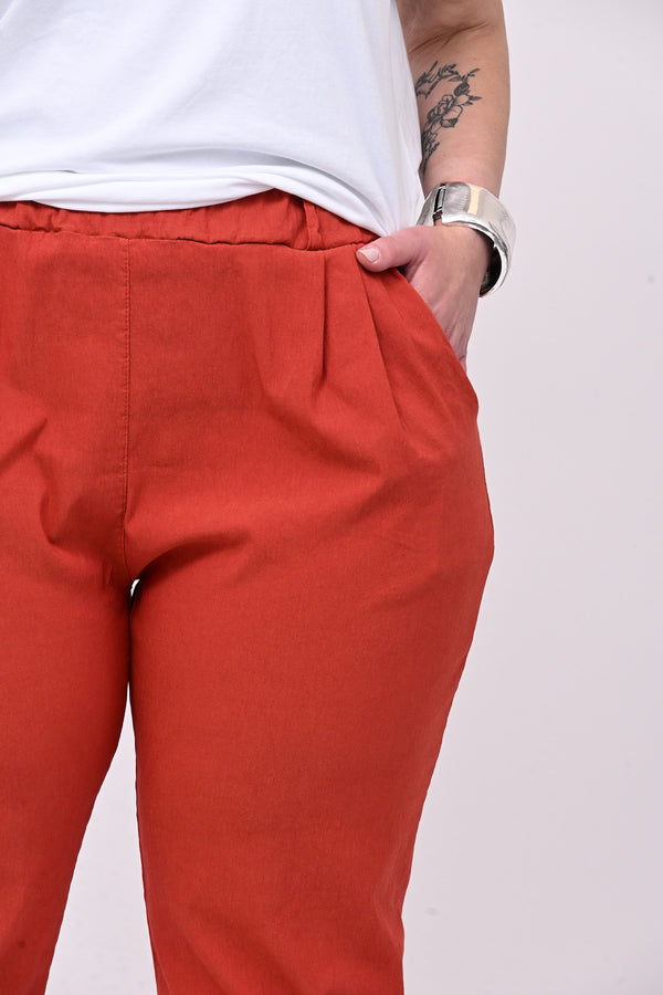 Pantalone bengalina over - Mattone