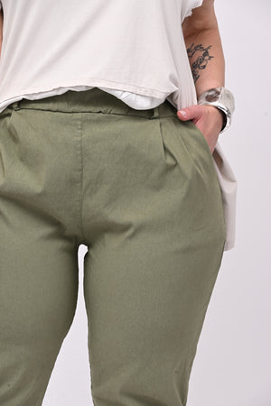 Pantalone bengalina over - Verde militare