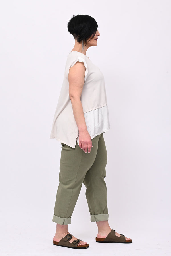 Pantalone bengalina over - Verde militare