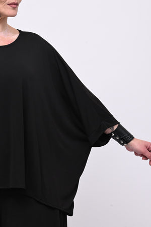 Completo scivolato spacchi - Nero