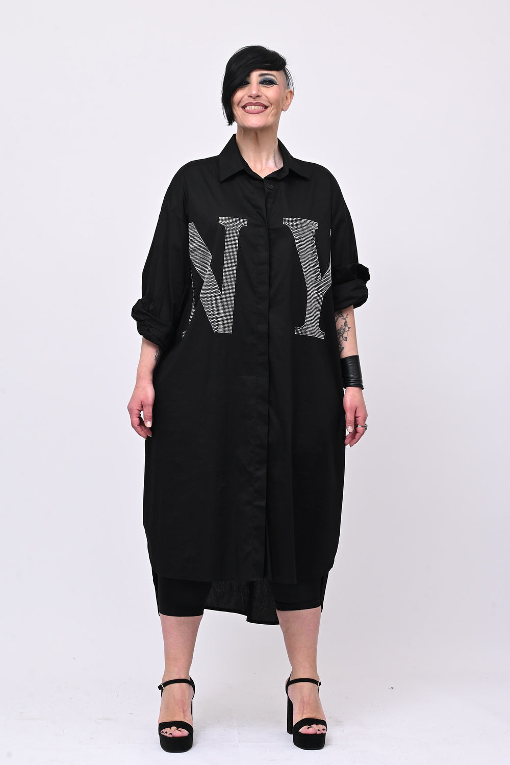 Abito camicia NY - Nero