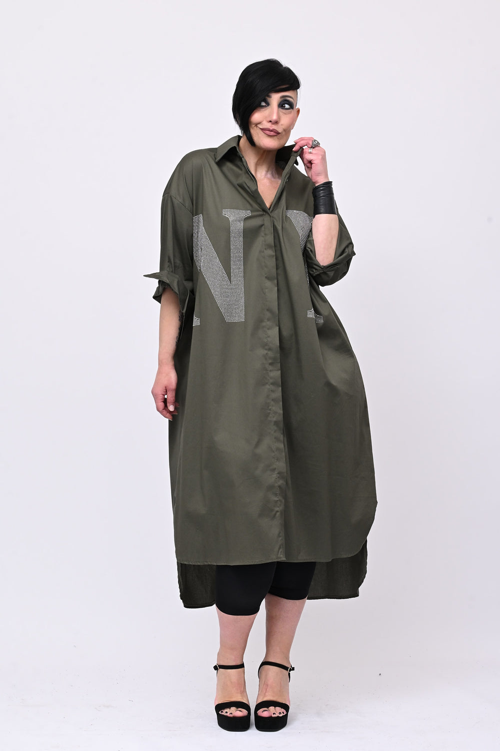Abito camicia NY - Verde militare