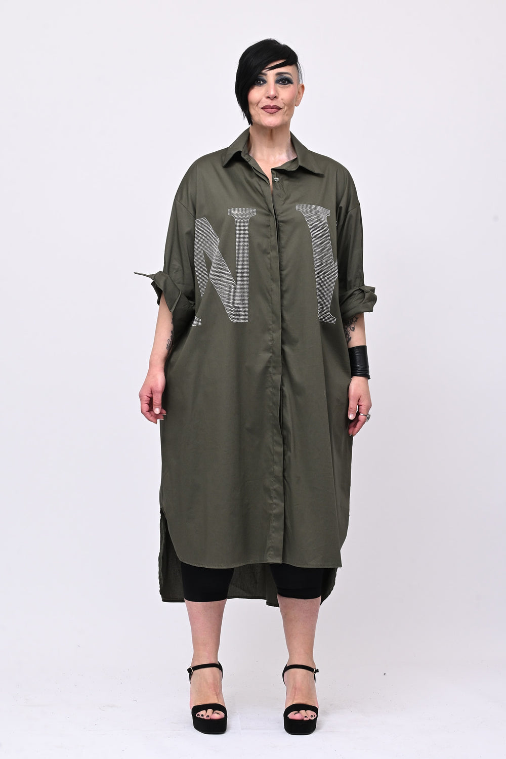 Abito camicia NY - Verde militare