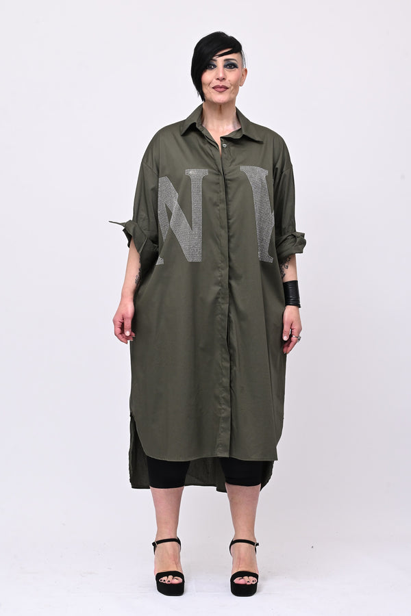Abito camicia NY - Verde militare