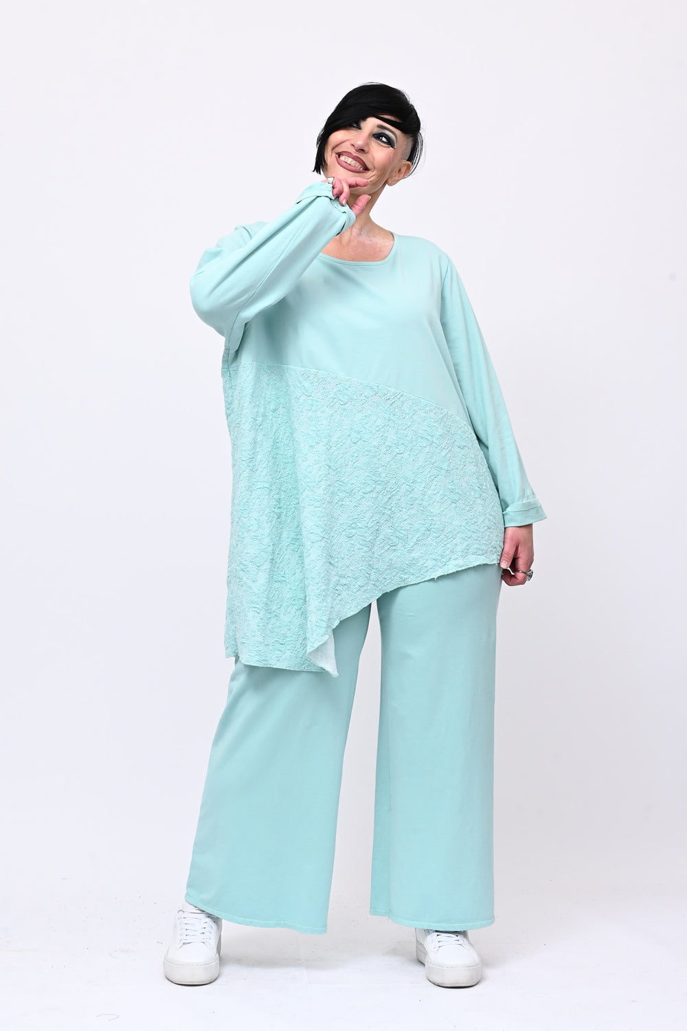 Completo felpa spugna - Menta