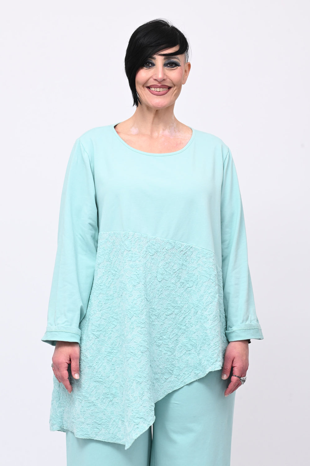 Completo felpa spugna - Menta