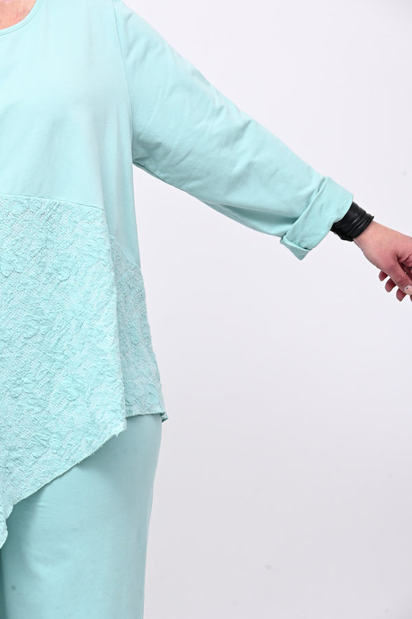 Completo felpa spugna - Menta