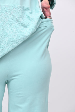Completo felpa spugna - Menta