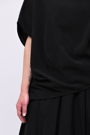 Maglia punta asimmetrica - Nero