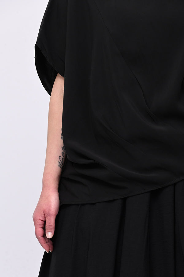 Maglia punta asimmetrica - Nero
