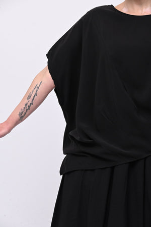 Maglia punta asimmetrica - Nero