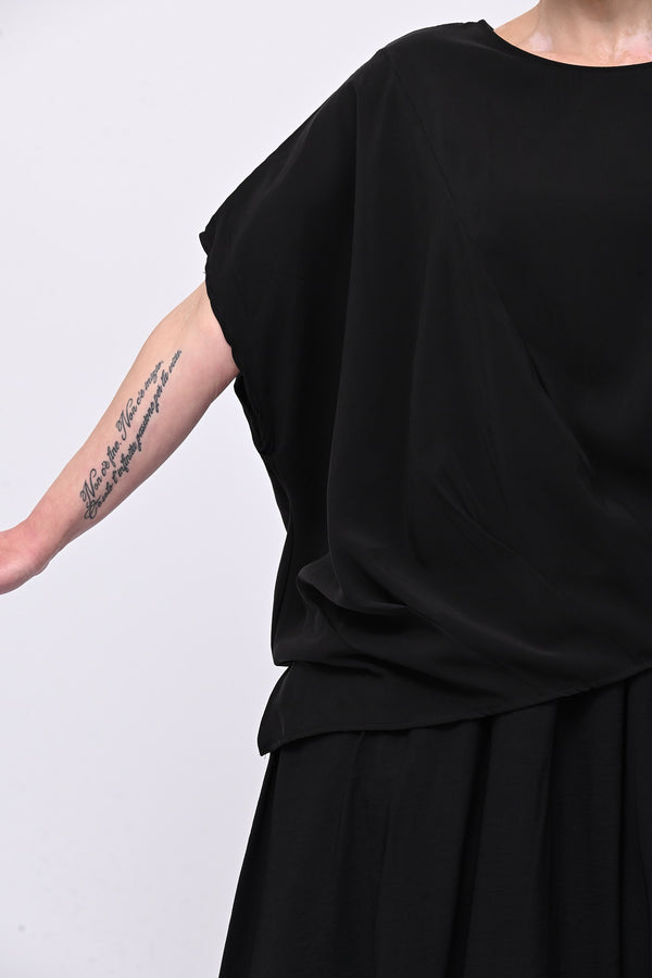 Maglia punta asimmetrica - Nero