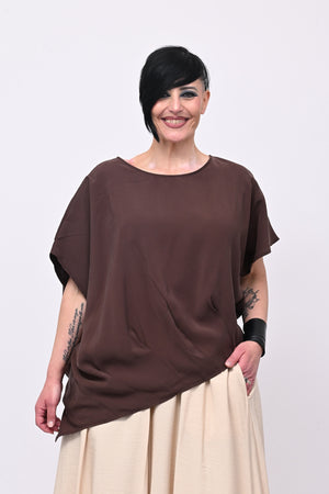 Maglia punta asimmetrica - Moro