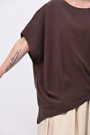 Maglia punta asimmetrica - Moro
