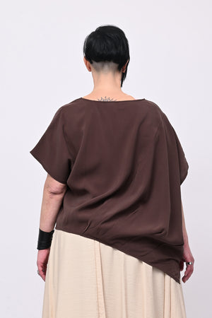 Maglia punta asimmetrica - Moro