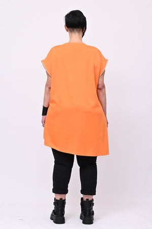Maglia doppia zip - Arancio fluo