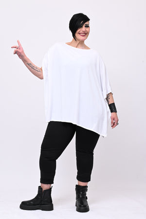 Maglia monospalla over - Bianco