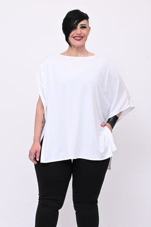 Maglia monospalla over - Bianco