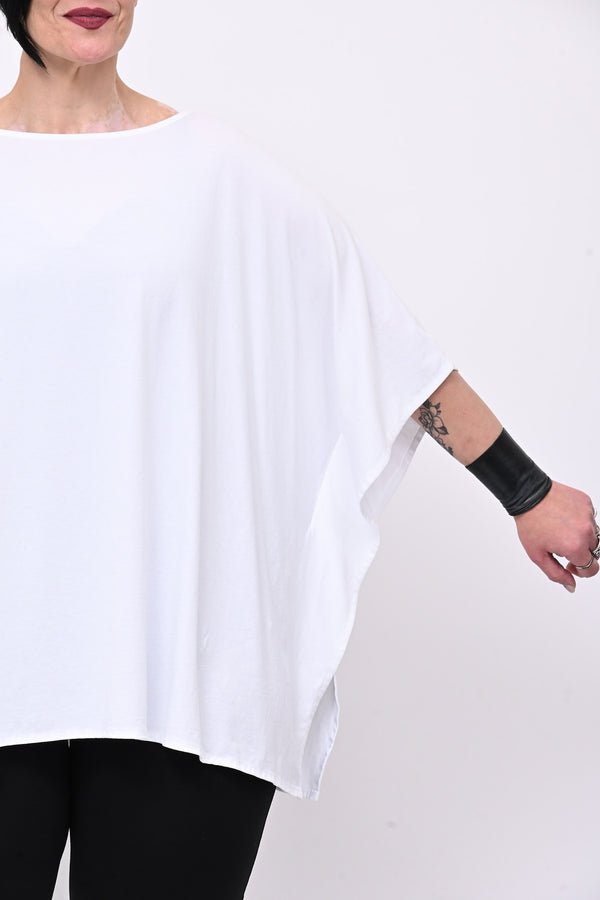 Maglia monospalla over - Bianco