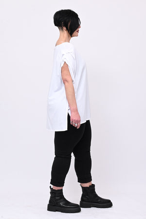 Maglia monospalla over - Bianco