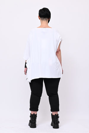 Maglia monospalla over - Bianco