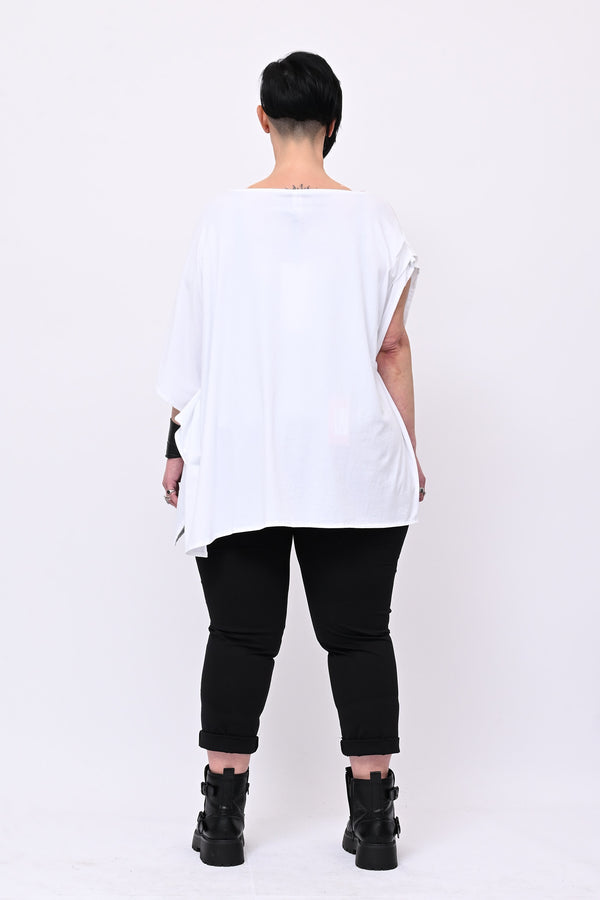 Maglia monospalla over - Bianco
