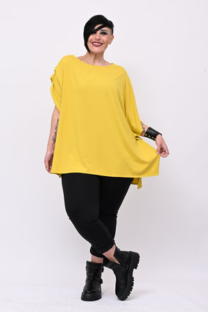 Maglia monospalla over - Senape