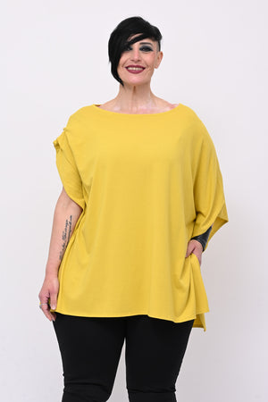 Maglia monospalla over - Senape