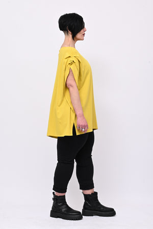 Maglia monospalla over - Senape