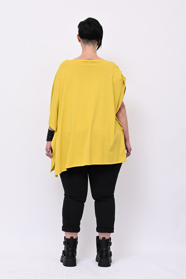 Maglia monospalla over - Senape