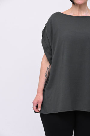 Maglia monospalla over - Piombo
