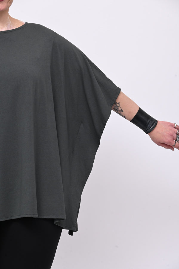 Maglia monospalla over - Piombo