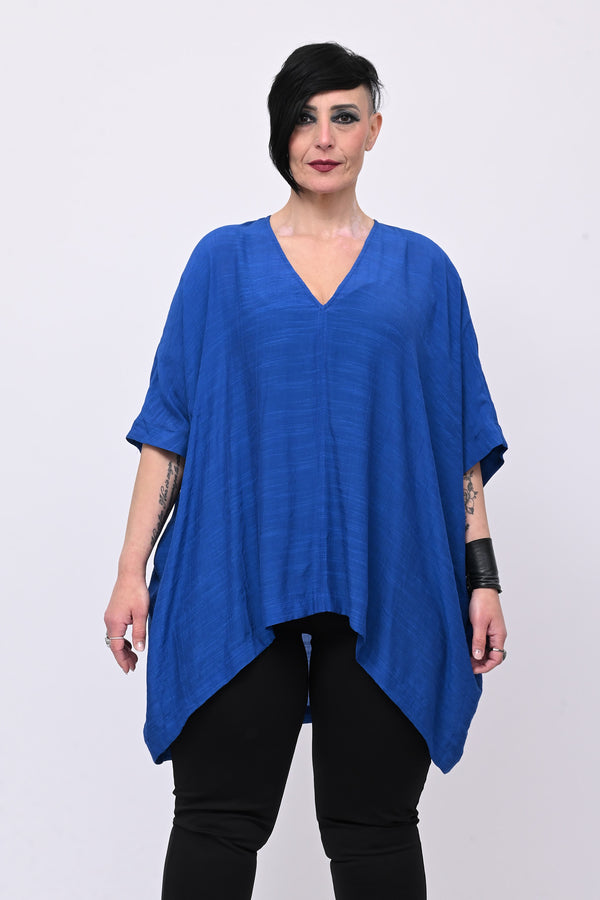 Maglia fazzoletto striature - Blue royal