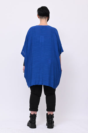 Maglia fazzoletto striature - Blue royal