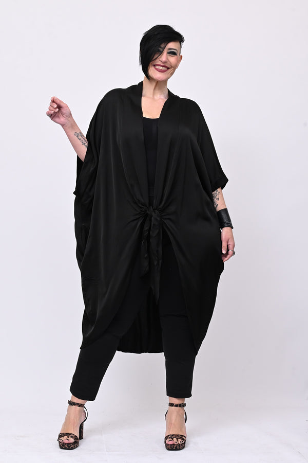 Kimono raso nodo - Nero