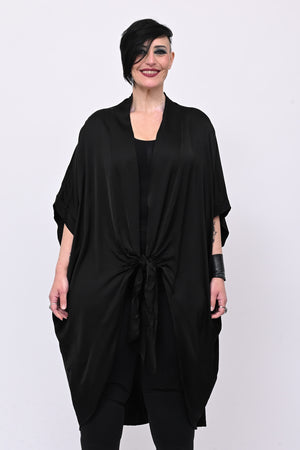 Kimono raso nodo - Nero