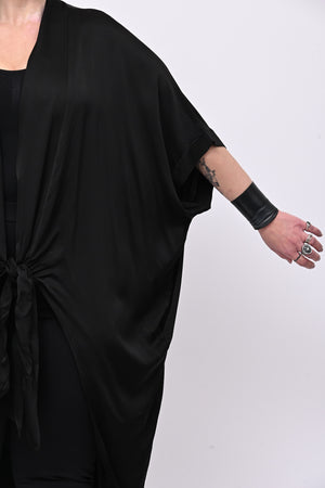 Kimono raso nodo - Nero